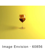 #60856 Royalty-Free (Rf) Illustration Of A 3d Glass Of Red Wine With A World Atlas Printed On The Glass - Version 2