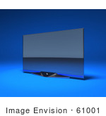 #61001 Royalty-Free (Rf) Illustration Of A Slim Flat 3d Plasma Television Screen On A Mount - Version 2