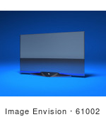 #61002 Royalty-Free (Rf) Illustration Of A Slim Flat 3d Plasma Television Screen On A Mount - Version 1