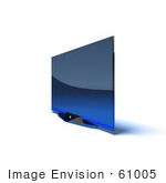 #61005 Royalty-Free (Rf) Illustration Of A Slim Flat Screen 3d Plasma Television - Version 9