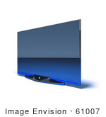 #61007 Royalty-Free (Rf) Illustration Of A Slim Flat Screen 3d Plasma Television - Version 8