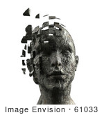 #61033 Royalty-Free (Rf) Illustration Of A 3d Woman&Rsquo;S Head With Floating Particles - Version 7