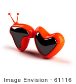#61116 Royalty-Free (Rf) Illustration Of A 3d Red Television Screen In The Shape Of Tv