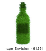 #61291 Royalty-Free (Rf) Illustration Of A 3d Green Grassy Bottle