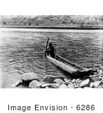 #6286 Nez Perce In Canoe
