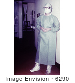 #6290 Picture Of A Doctor Geared Up For Interation With Patients The Have The Marburg Virus