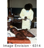 #6314 Picture Of A Lassa Fever Patient Receiving Treatment At The Segbwema Sierra Leone Clinic