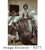 #6377 Stock Photo Of A Jicarilla Apache Brave And Wife