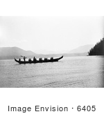 #6405 Kwakiutl Indians In Canoe