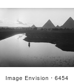 #6454 Picture Of The Nile Overflow Near The Pyramids Of Giza