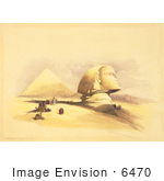 #6470 Partially Excavated Spinx And Great Pyramid