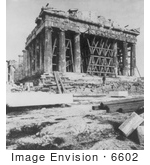 #6602 Scaffolding Around The Parthenon