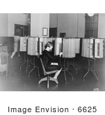 #6625 Woman Working At Files