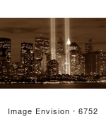 #6752 Sepia And Horizontal Image Of The Tribute In Light Memorial