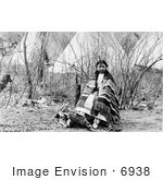 #6938 Stock Image: Cheyenne Indian Girl Named Minnie Chips