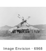 #6968 Stock Image: Cheyenne Indian Sun Dance Lodge