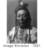 #7021 Stock Image: Plenty Coups Apsaroke Native American Man