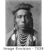 #7039 Stock Photography: Lies Sideway A Crow Native American