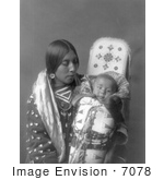 #7078 Apsaroke Native Woman With Baby