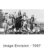 #7097 Stock Photography: Hunting Horse and Daughters, Kiowa Indians by JVPD