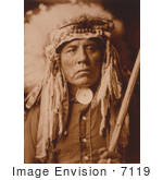 #7119 Stock Photography: Apsaroke Native American Man Called Curley