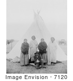 #7120 Stock Photograph Of Sitting Bull’S Family