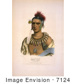 #7124 Ioway Native American Indian Chief Called Ma-Has-Kah White Clou