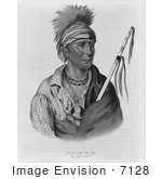 #7128 Ioway Native American Man Named Not-Chi-Mi-Ne