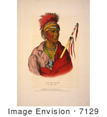 #7129 Ioway Native American Man Named Not-Chi-Mi-Ne