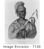 #7130 Ioway Native American Indian Chief Ne-O-Mon-Ne