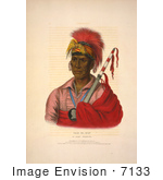 #7133 Ioway Native American Warrior Tah-Ro-Hon