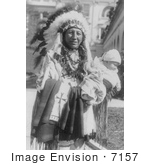 #7157 Stock Image: Chief Spotted Crow And Granddaughter