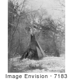 #7183 Stock Image: Sioux Tipi In Winter