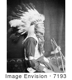 #7193 Stock Image: Sioux Indian Man, Chief Lone Bear by JVPD