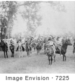 #7225 Stock Image: Sioux Indians On Horses