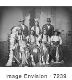 #7239 Stock Image: 7 Sioux Indian Men by JVPD