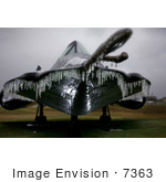 #7363 Stock Image Of Icicles On An Sr-71 Blackbird - Military Aircraft