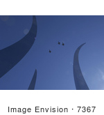 #7367 Stock Image Of Air Force Thunderbirds Over Air Force Memorial