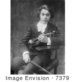 #7379 Stock Image Of Eddie Brown Holding A Violin
