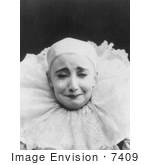 #7409 Stock Picture of Pilar Morin as a Clown, Crying by JVPD