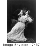 #7457 Stock Picture of a Man and Woman in a Passionate Kiss by JVPD