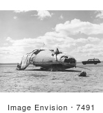 #7491 Stock Picture Of A M2-F2 Crash On Rogers Dry Lake