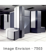 #7503 Stock Picture Of A Cray Y 190a Supercomputer