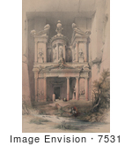 #7531 Stock Illustration Of The Khasneh At Petra