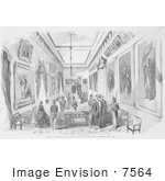 #7564 Image Of President Monroe Lying In State At The City Hall