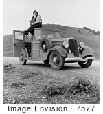 #7577 Picture Of Dorothea Lange On Top Of A Car