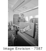 #7587 Picture Of Jimmy Carter Working During Flight On Peanut One