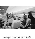 #7598 Picture Of Jimmy Carter Having Conference On His Plane