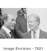 #7621 Photo Of Jimmy Carter And Anwar Sadat