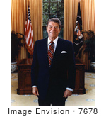 #7678 Picture Of Ronald Reagan 40th American President